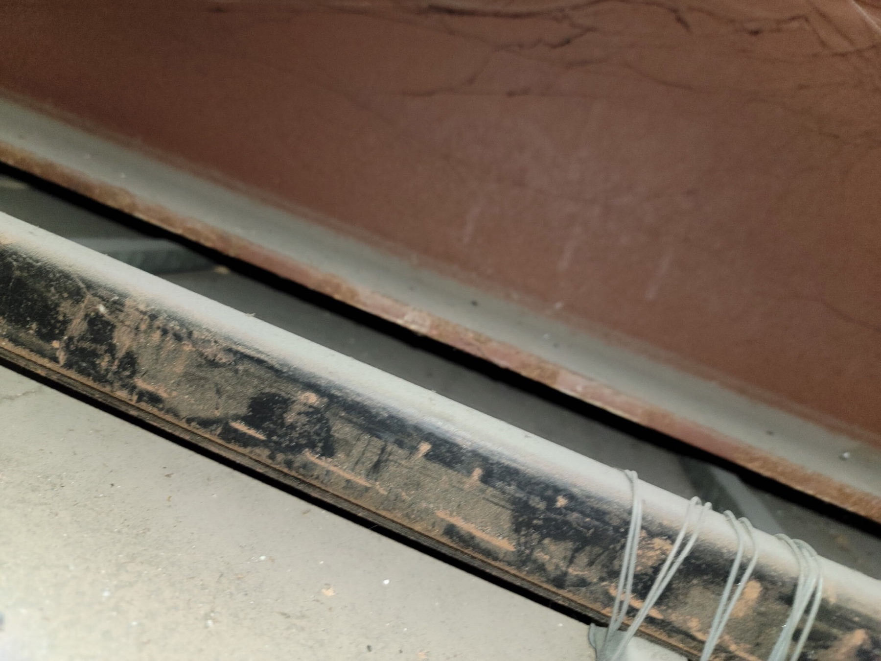 Threshold and base detail in progress